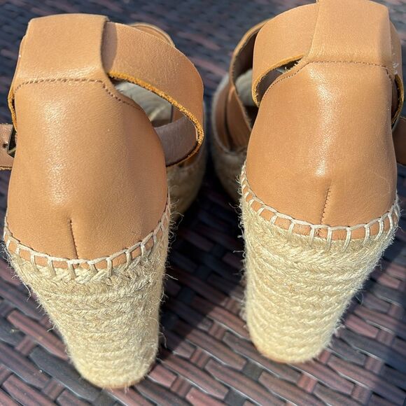 Treasure and Bond Leather Sannibel Platform Wedge Sandal Camel Tan 7.5 - Picture 3 of 9